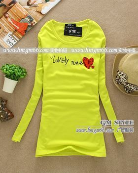 韓版女裝小衫批發(fā)秋冬季長袖T恤批發(fā)_服裝服飾_世界工廠網(wǎng)