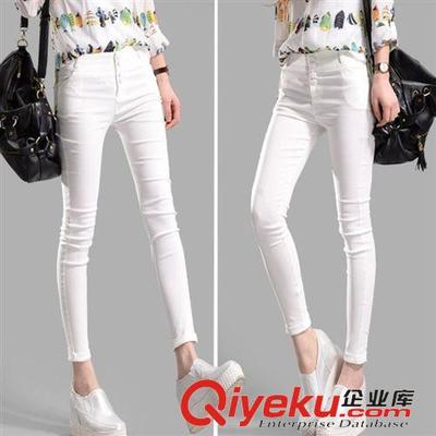 2015夏季新款韓版小腳褲：彈力顯瘦，雙排扣設計引領時尚潮流